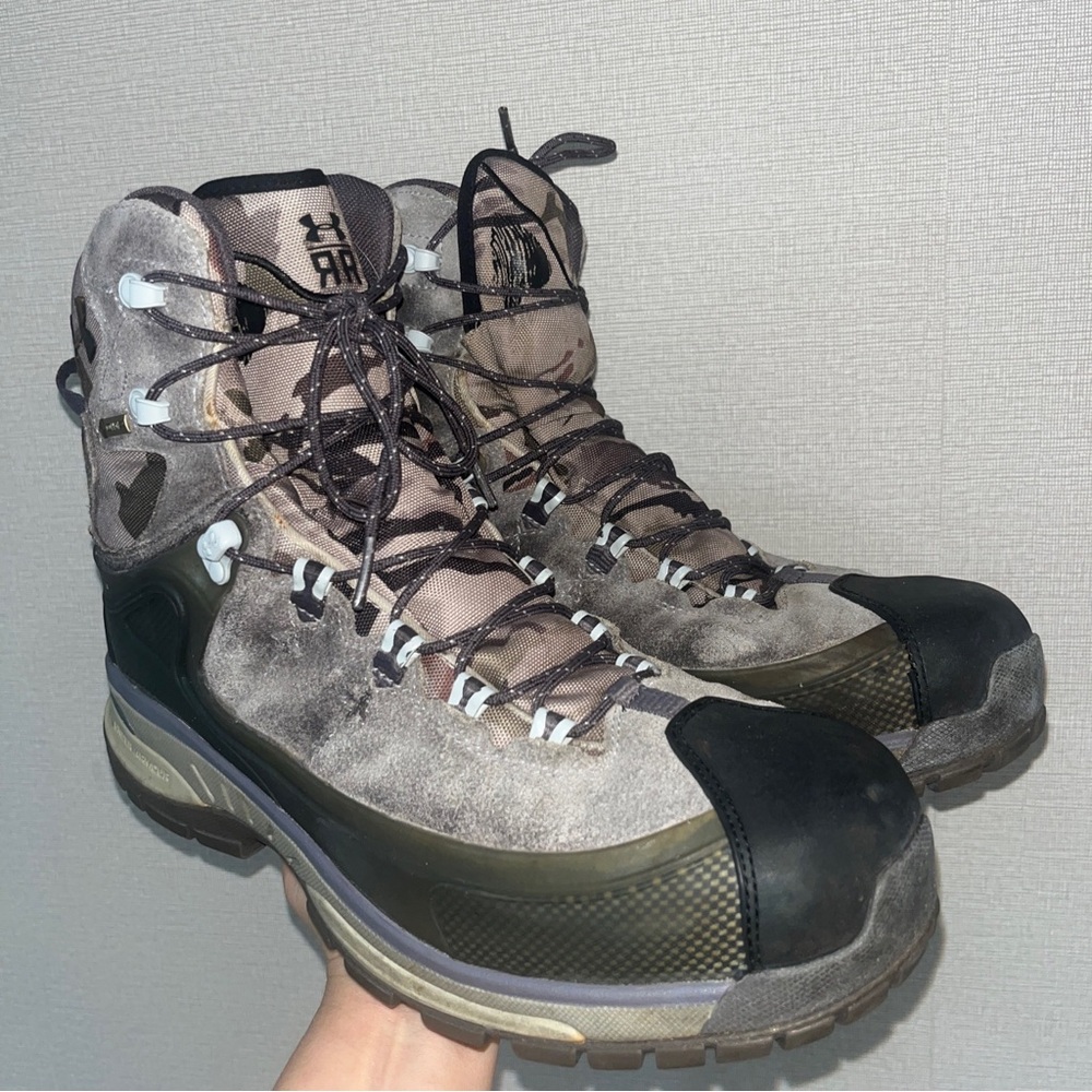 Under Armour Brown Camp Boots storm Gore-Tex Size 12 Ridge Reaper Barren Leather - Picture 2 of 11